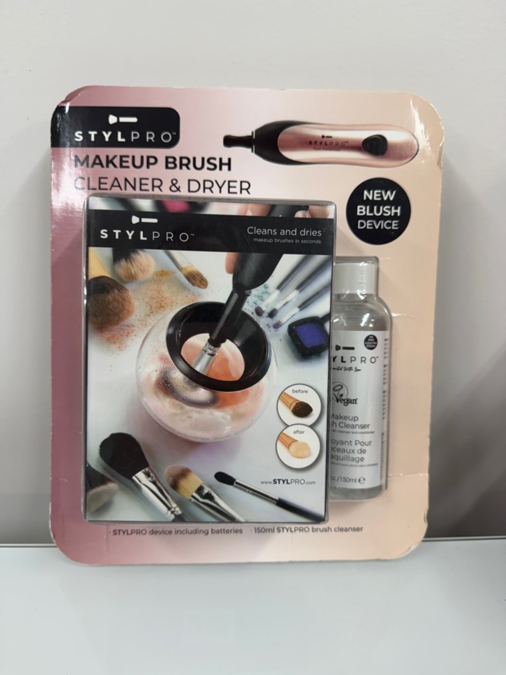 Stylpro Makeup Brush Cleaner & Dryer with cleanser NEW